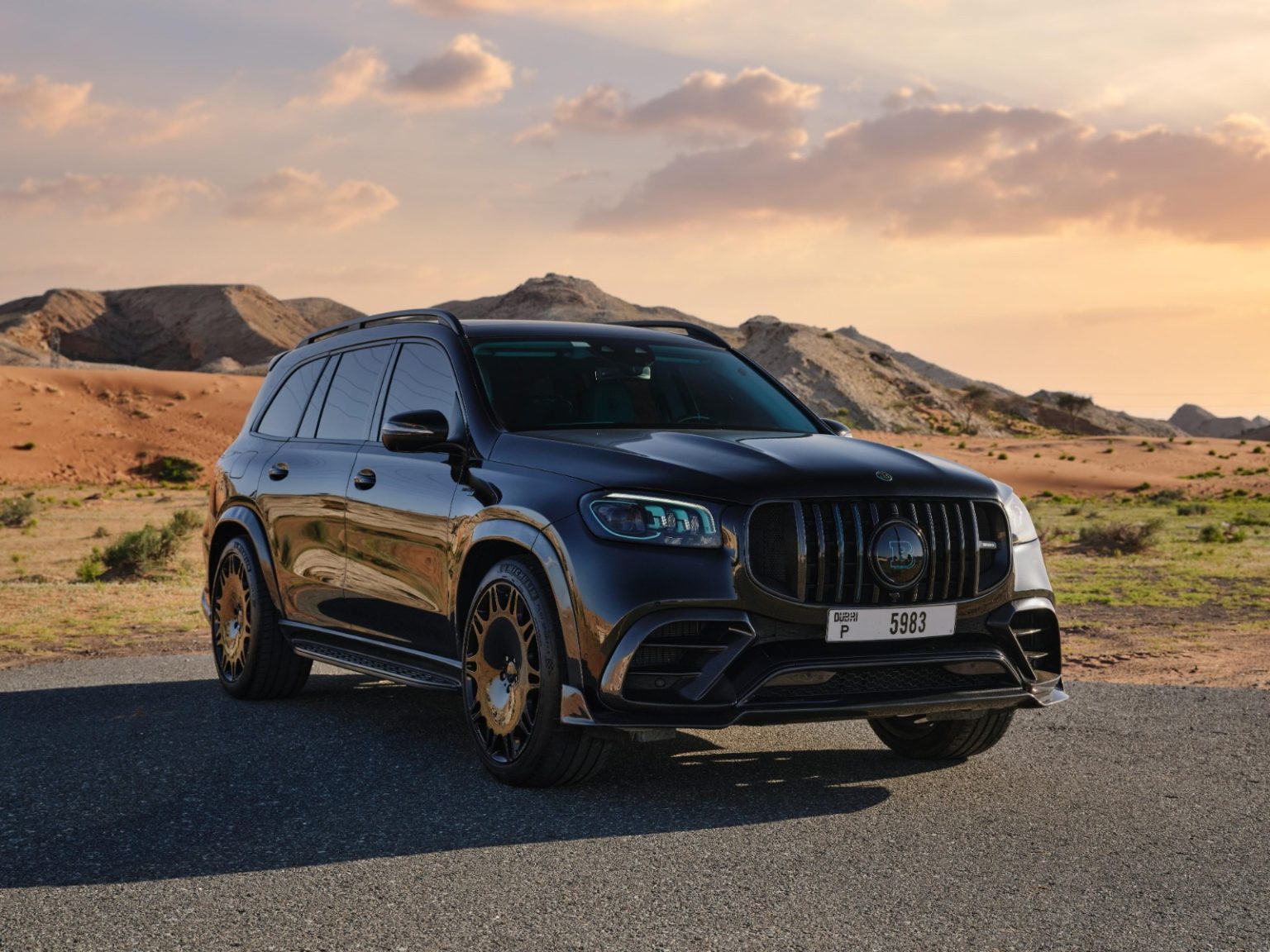 Mercedes Benz GLS Brabus Chauffeur Service Dubai